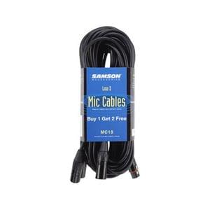Samson MC18 18 Feet XLR Microphone Cable 3 Pack